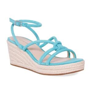 PELLE MODA Womens 8.5 Kylle Espadrille Suede Platform Wedge Sandal NEW